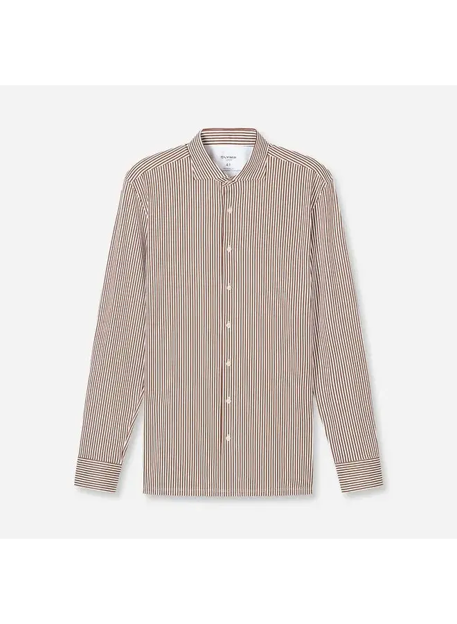 Overhemd Knitted 24/7 Modern-Fit Streep Nougat 1232 84 27