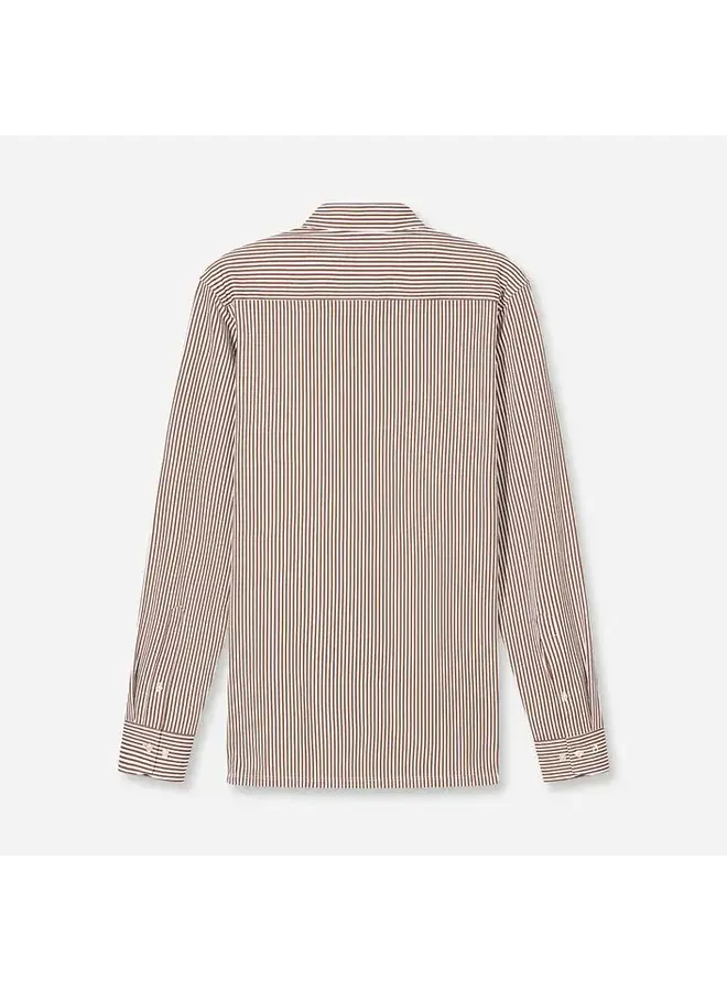 Overhemd Knitted 24/7 Modern-Fit Streep Nougat 1232 84 27