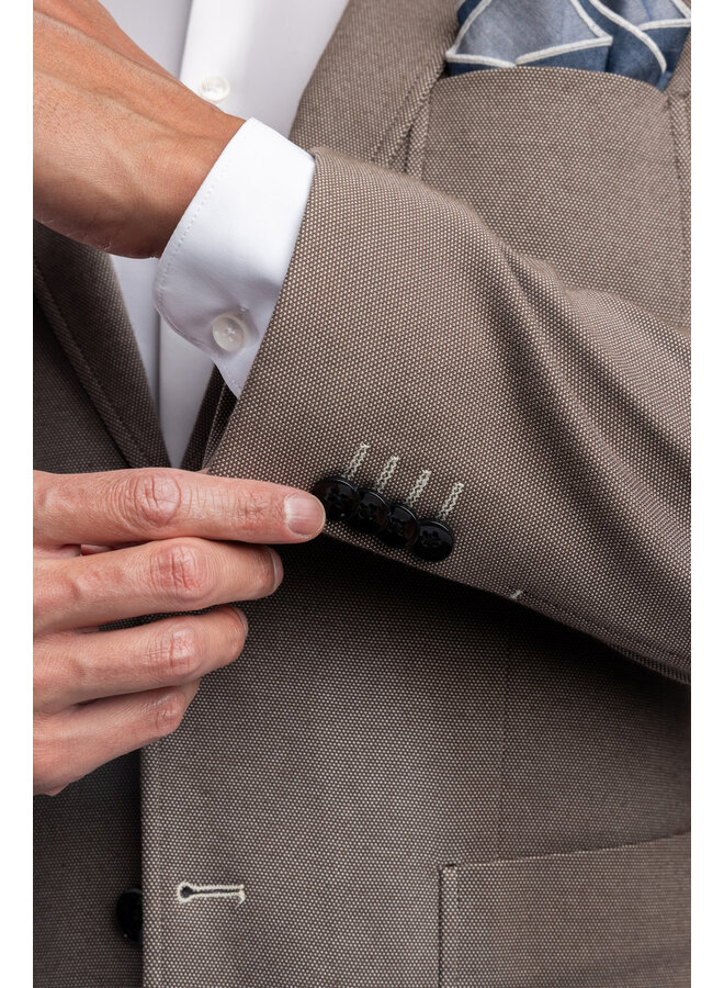 Colbert / Kostuum Jersey Travel 24/7 Knitted JBI-M20 BROWN