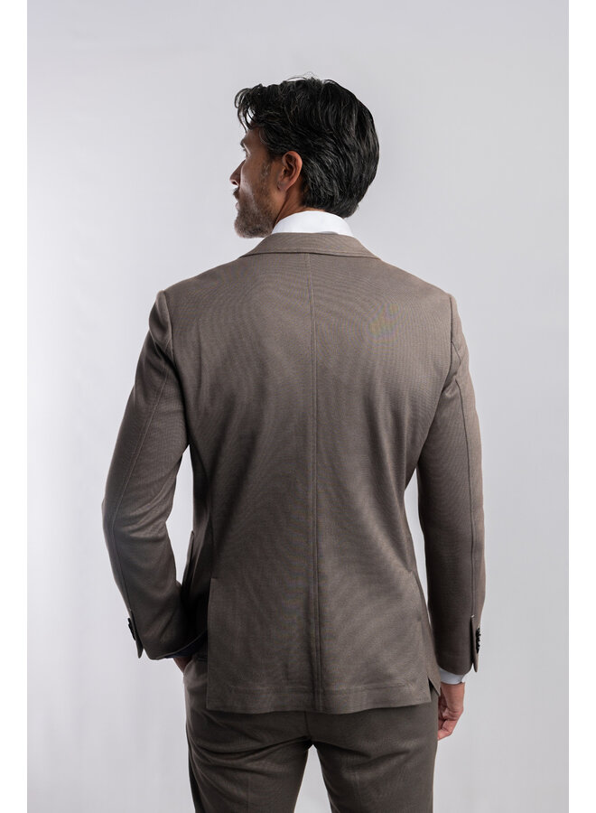 Colbert / Kostuum Jersey Travel 24/7 Knitted JBI-M20 BROWN