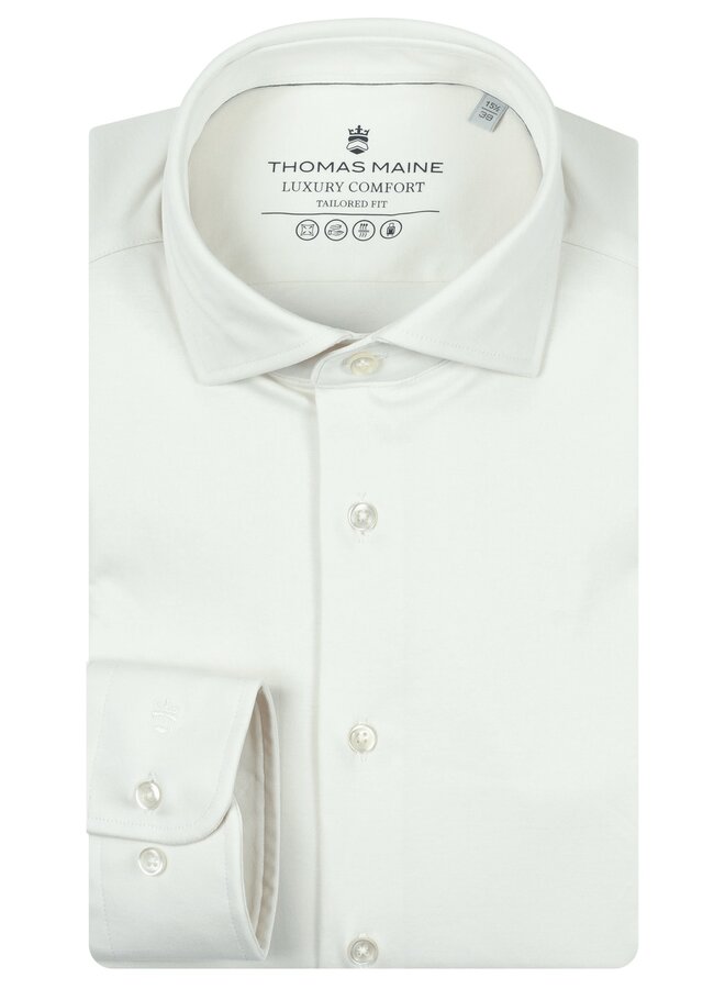 Overhemd Modern Fit Knitted 617778 Col. 11 Off White