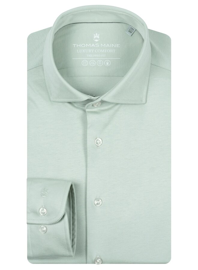 Overhemd Modern Fit Knitted 617778 Col. 71 Mint Green