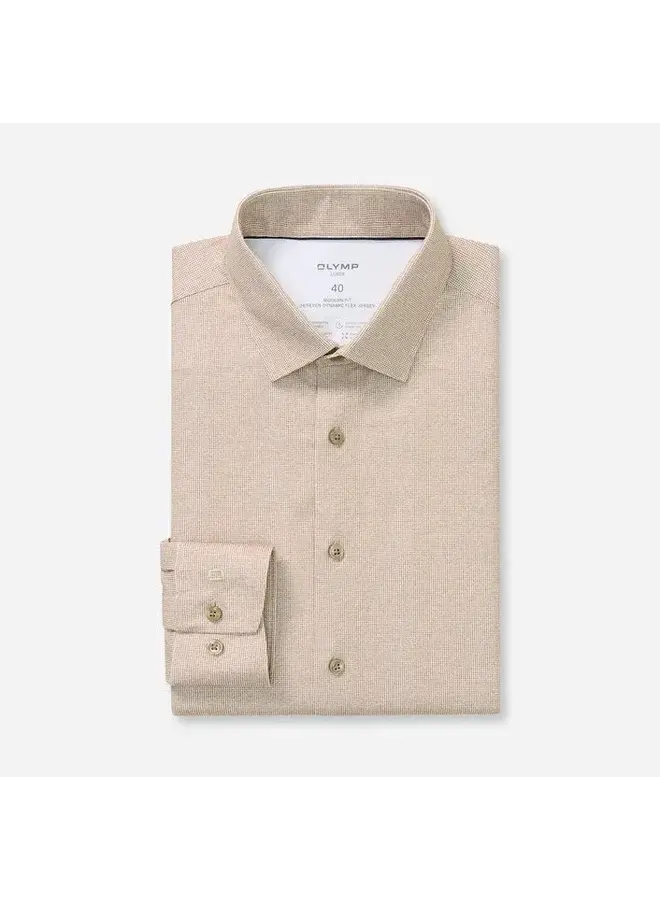 Overhemd Knitted 24/7 Modern-Fit Structuur Nougat 1231 84 27