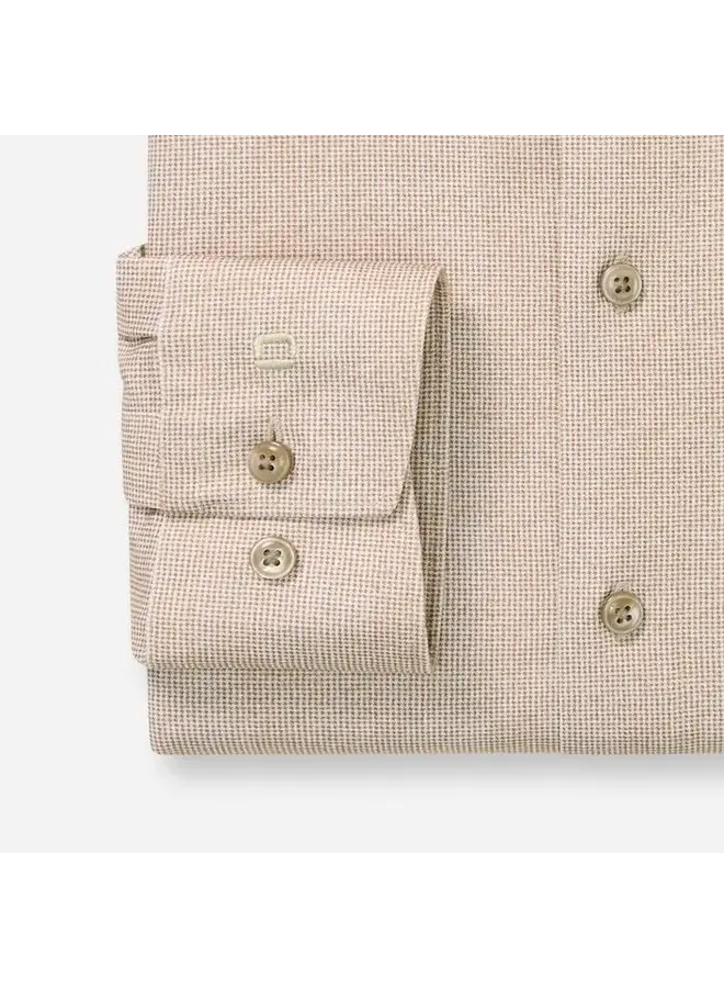 Overhemd Knitted 24/7 Modern-Fit Structuur Nougat 1231 84 27