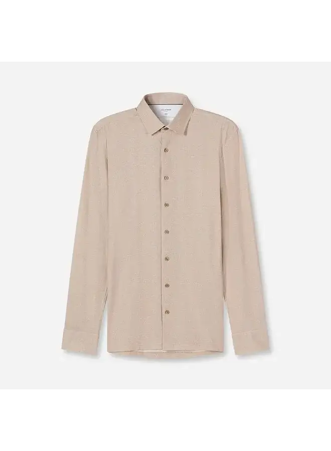 Overhemd Knitted 24/7 Modern-Fit Structuur Nougat 1231 84 27