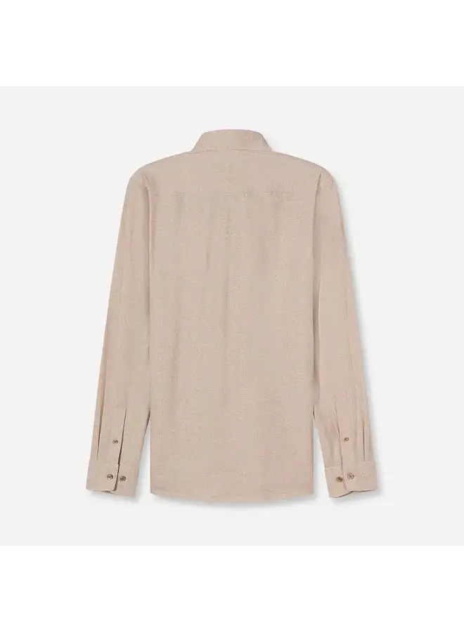 Overhemd Knitted 24/7 Modern-Fit Structuur Nougat 1231 84 27