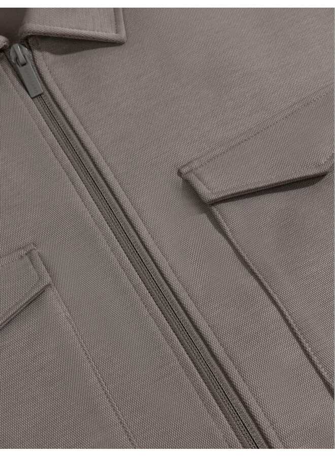 Zaverio Overshirt 123261014 Kleur 840006 Taupe Melange