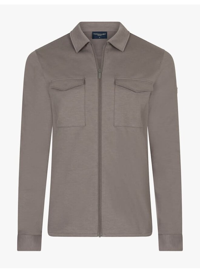 Zaverio Overshirt 123261014 Kleur 840006 Taupe Melange