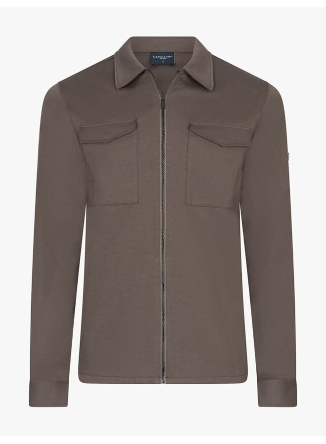Zerino Overshirt 123261012 Kleur 880000 Dark Taupe