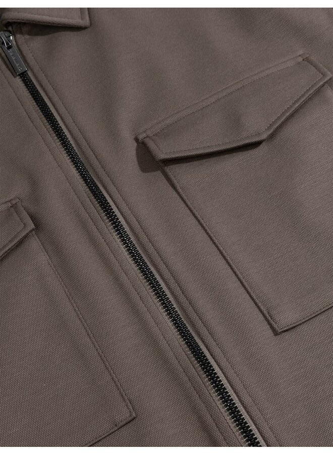 Zerino Overshirt 123261012 Kleur 880000 Dark Taupe