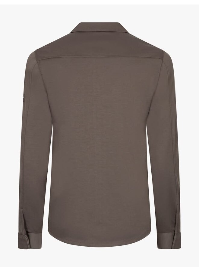 Zerino Overshirt 123261012 Kleur 880000 Dark Taupe
