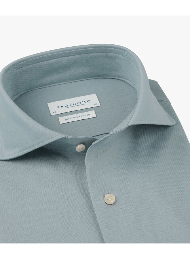 Overhemd Japanese Knitted Staal Blauw PPXH10032H