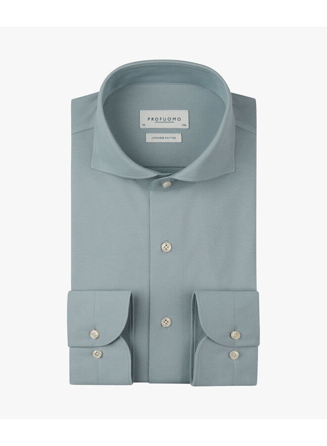 Overhemd Japanese Knitted Staal Blauw PPXH10032H