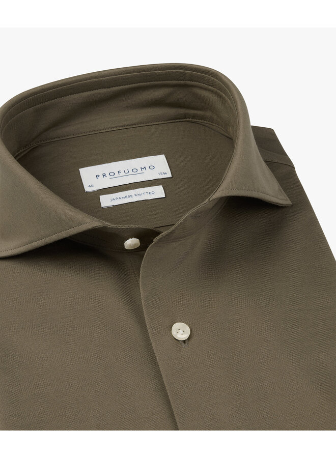 Overhemd Japanese Knitted Lichtbruin PPXH10032B