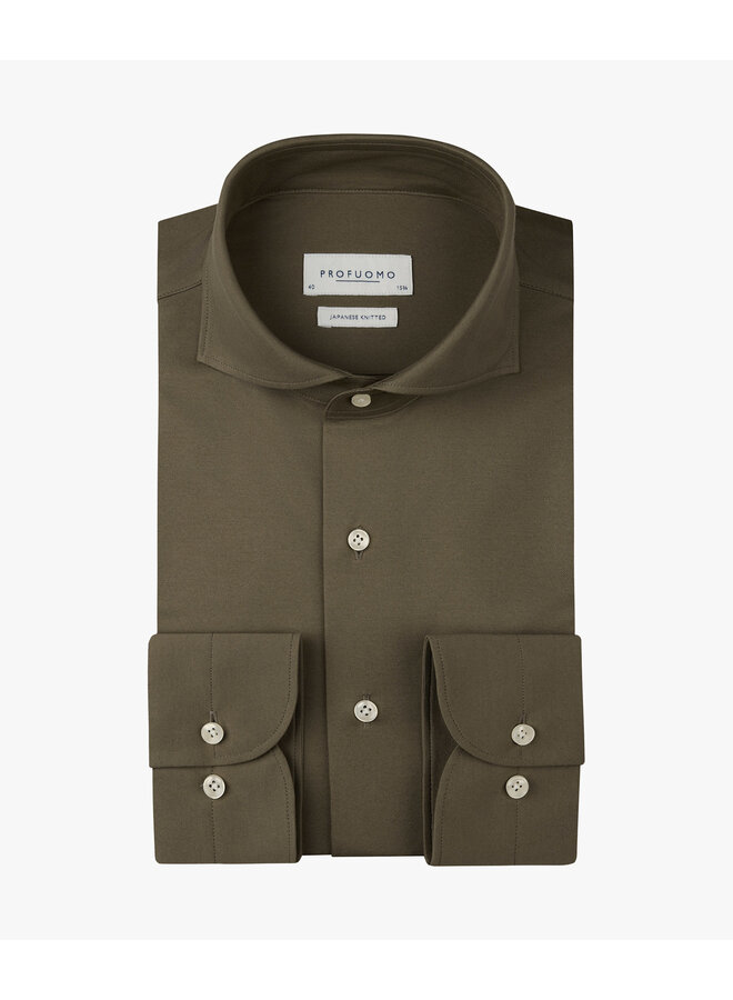 Overhemd Japanese Knitted Lichtbruin PPXH10032B