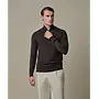 Pullover Luxury basic Half Zip Brown PPXJ10008B