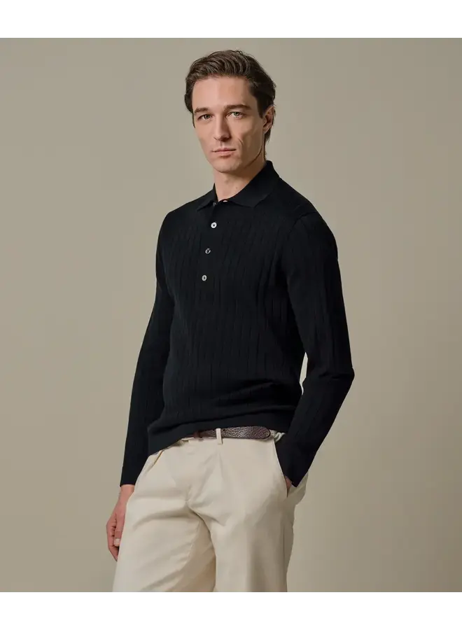 Polo Longsleeve Navy Aero Ease PPXJ10021A