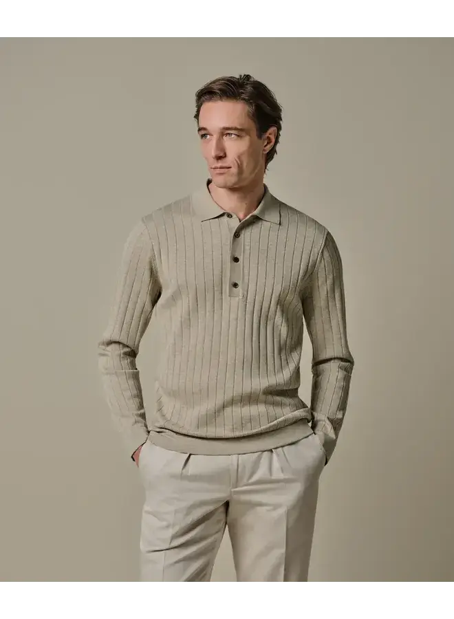 Polo Longsleeve Beige Aero Ease PPXJ10021C