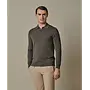 Polo Longsleeve Bruin Luxury Basic Half Zip PPXJ10006F