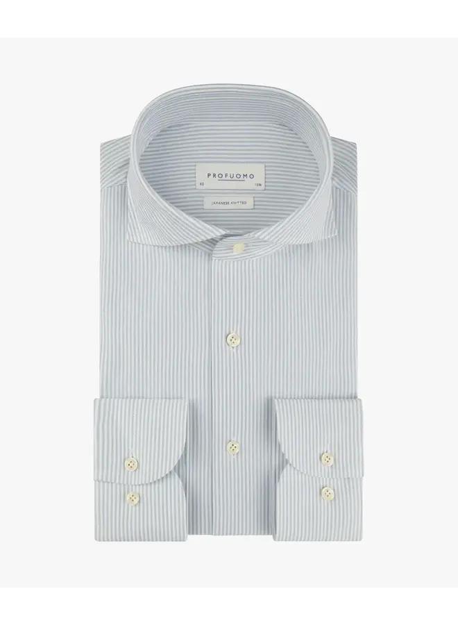 Overhemd Japanese Knitted Streep Blauw PPXH10037B
