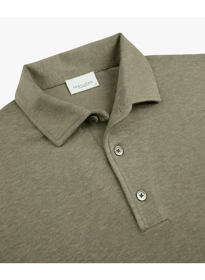 Polo Longsleeve Green One Piece Luxury Basic PPXJ10005D