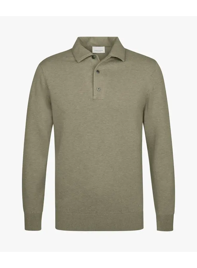 Polo Longsleeve Green One Piece Luxury Basic PPXJ10005D