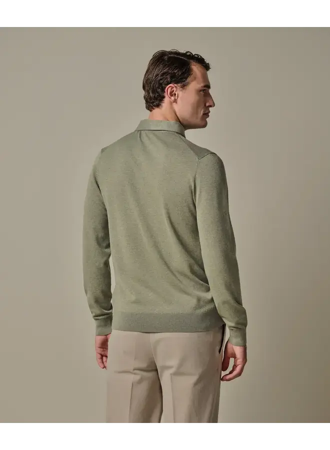 Polo Longsleeve Green One Piece Luxury Basic PPXJ10005D