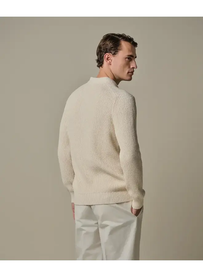 Polo Longsleeve Off-White Badstof PPXJ10017B