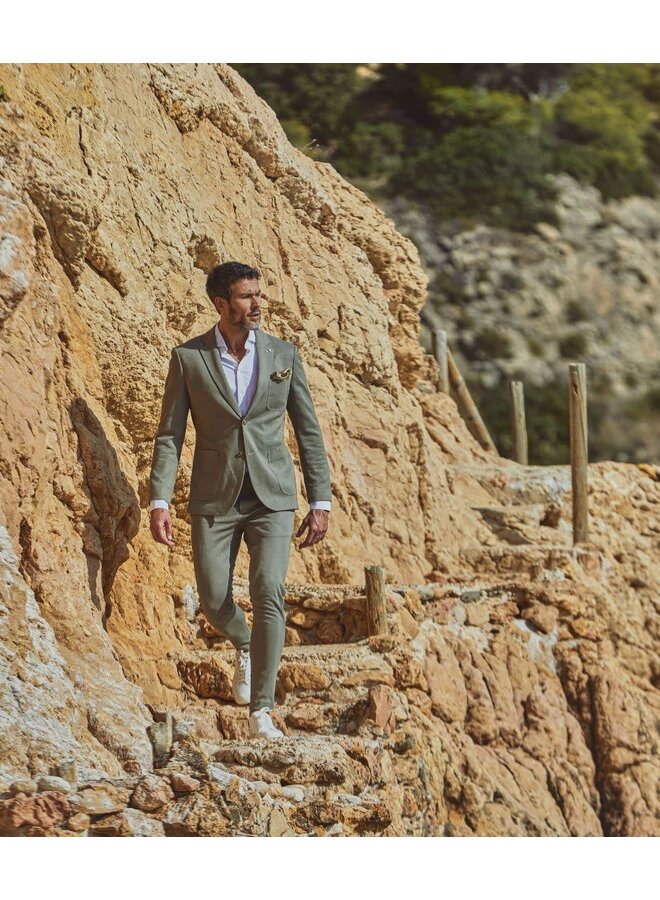 Broek /Chino/ Travel Jersey Kostuum 24/7 Knitted JAKE-M20 GREEN