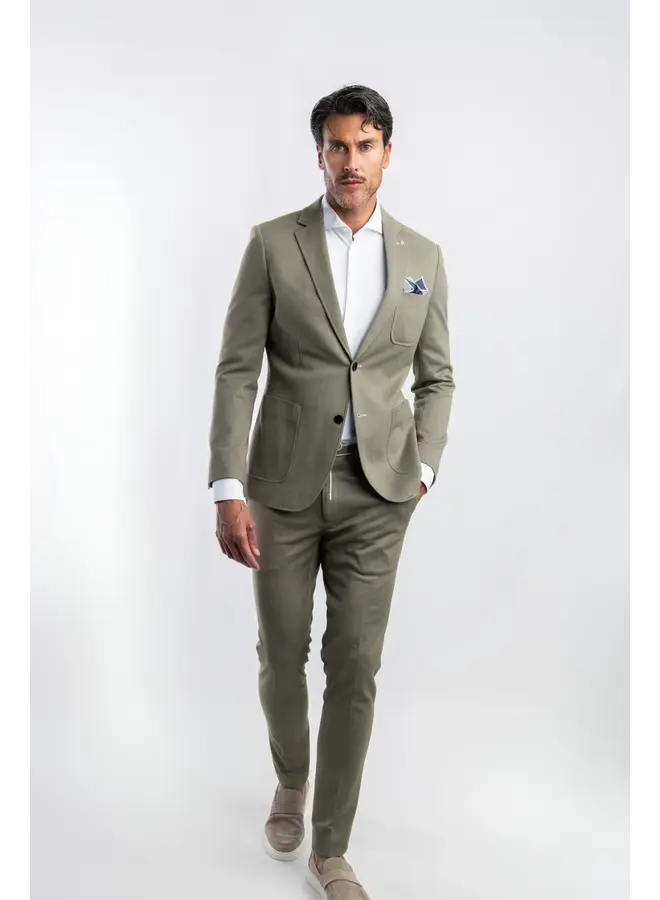 Broek /Chino/ Travel Jersey Kostuum 24/7 Knitted JAKE-M20 GREEN