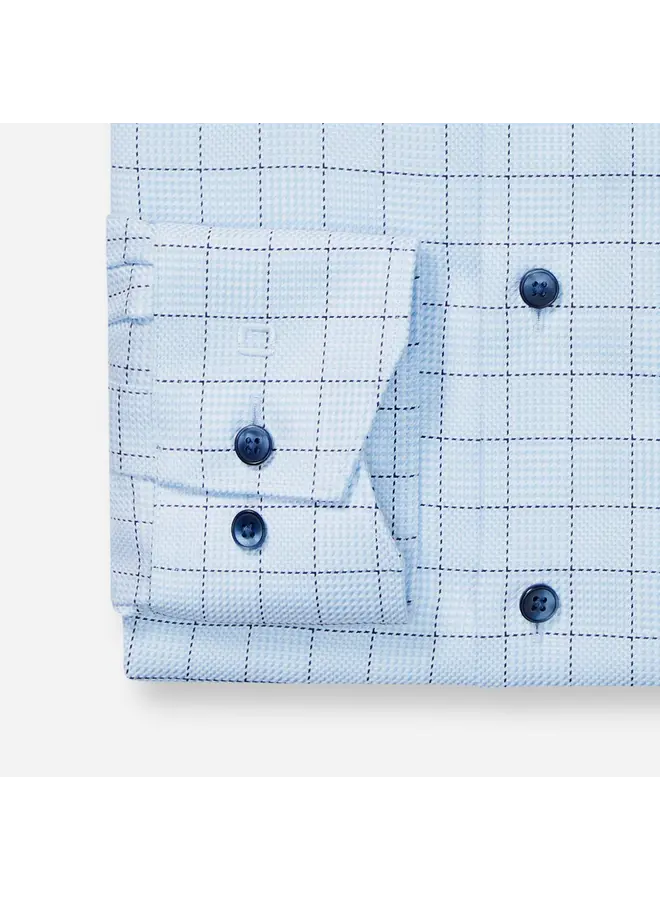 Overhemd Luxor Modern Fit, Royal Kent Ruit Blauw 1318 84 11