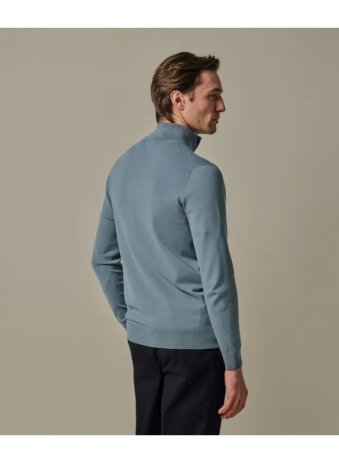 Pullover Luxury basic Half Zip Grijsblauw PPXJ10008F