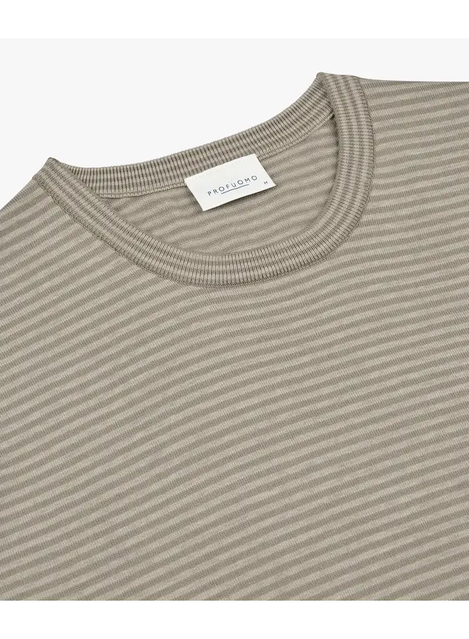 T-Shirt Streep Donkerbeige Aero Ease PPXT10010F