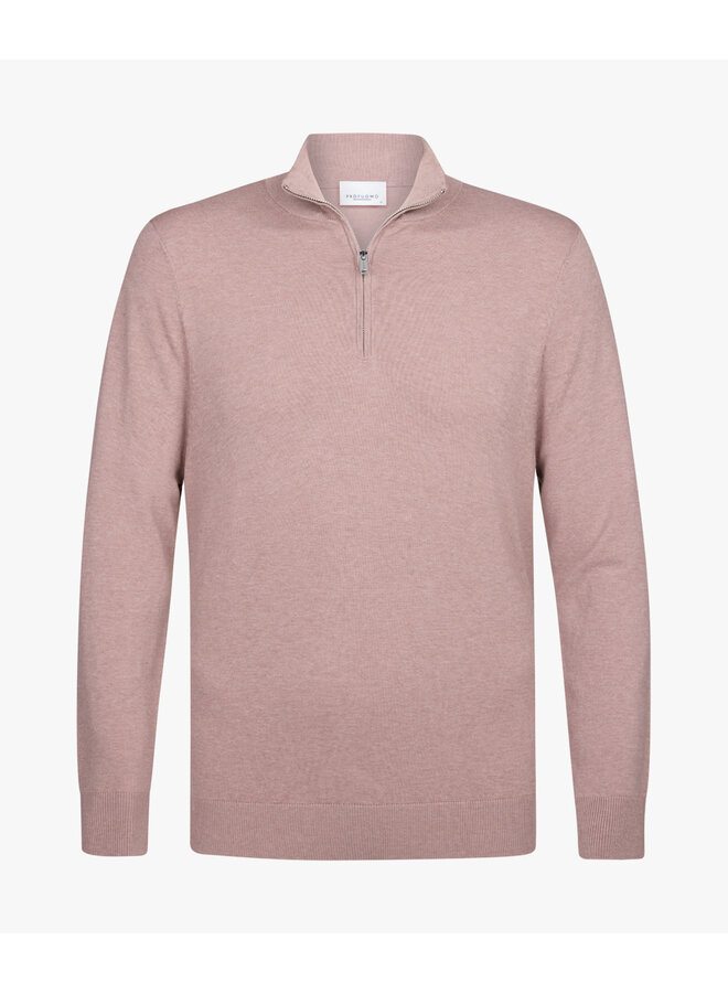 Pullover Luxury basic Half Zip Roze PPXJ10008I