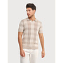 Polo Gebreid Ruit KBIS26-M14 Taupe