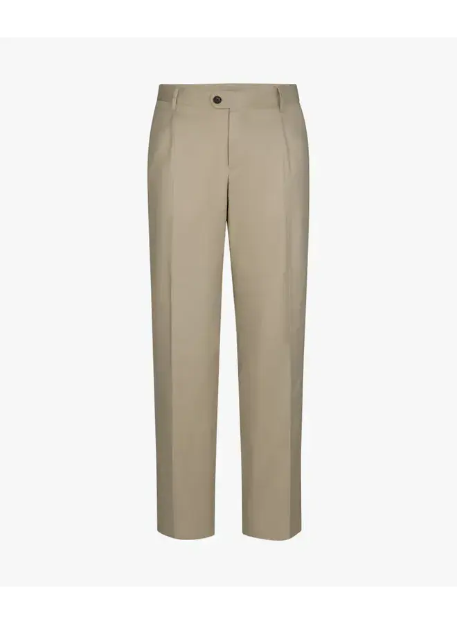 Broek Loose Fit Beige Linnen Katoen PPXQ10021C