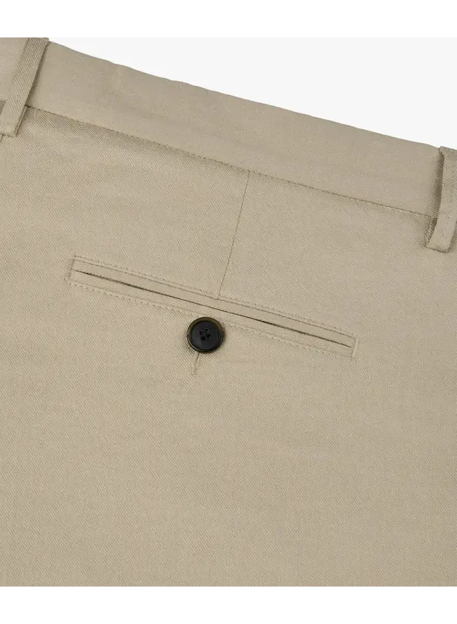 Broek Loose Fit Beige Linnen Katoen PPXQ10021C