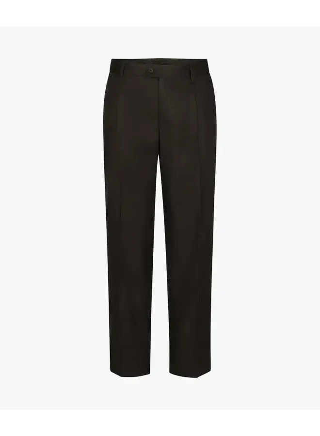 Broek Loose Fit Donker Bruin Linnen Katoen PPXQ10021A