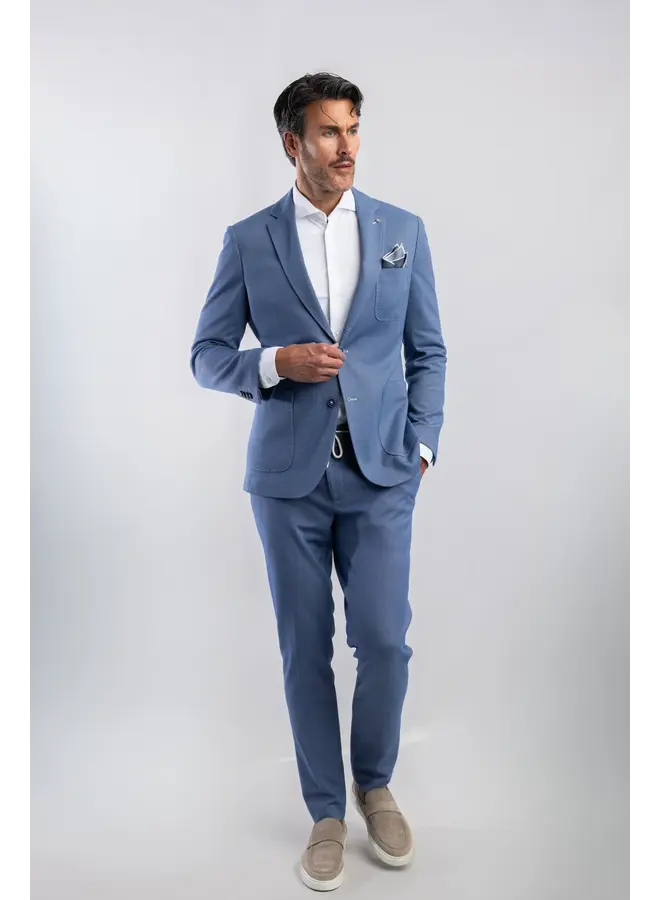 Broek /Chino/ Travel Jersey Kostuum 24/7 Knitted JAKE-M20 COBALT