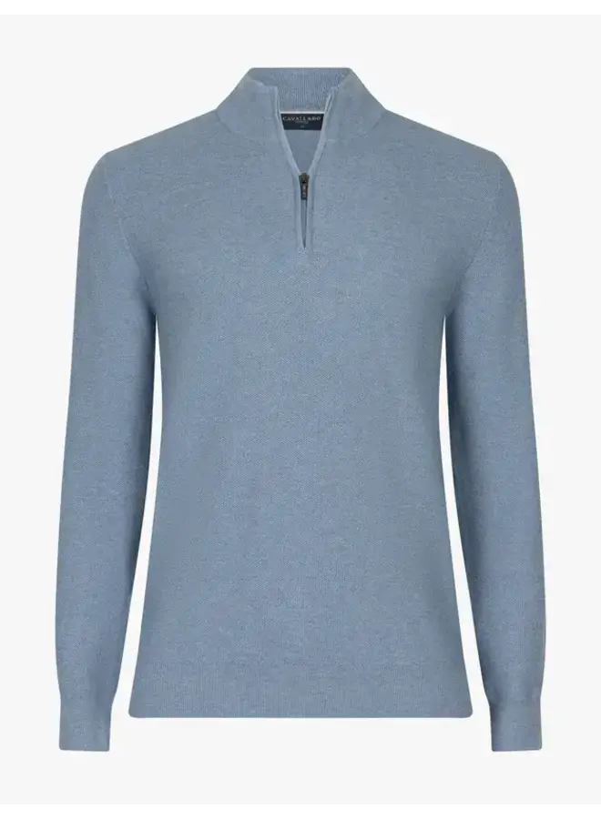 Levanzio Half Zip Trui 118261000 Kleur 600000 Lichtblauw
