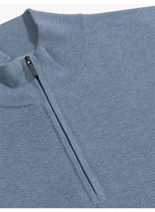 Levanzio Half Zip Trui 118261000 Kleur 600000 Lichtblauw