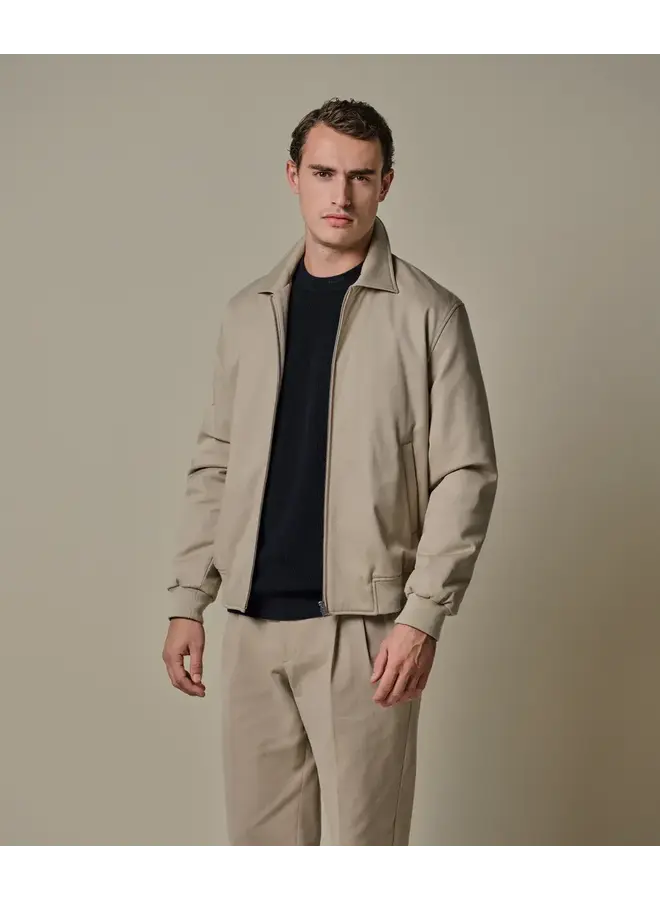 Lichtbeige Katoenen Twill Bomber PPXU10002B