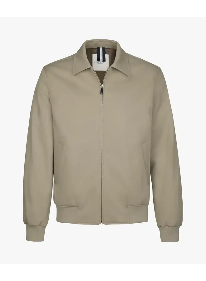Lichtbeige Katoenen Twill Bomber PPXU10002B