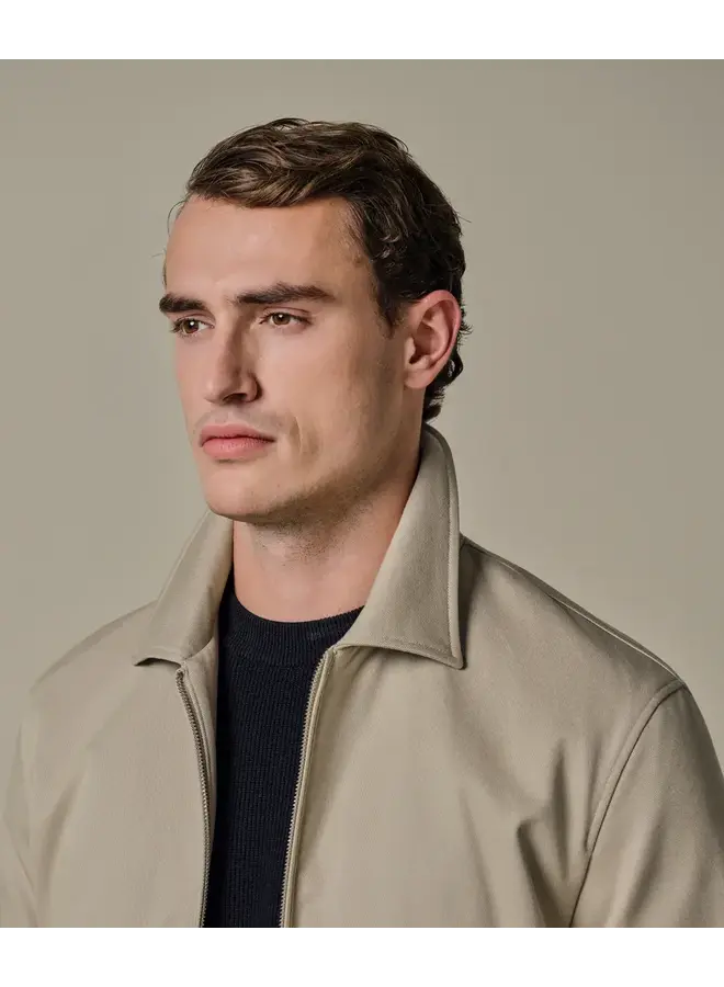 Lichtbeige Katoenen Twill Bomber PPXU10002B