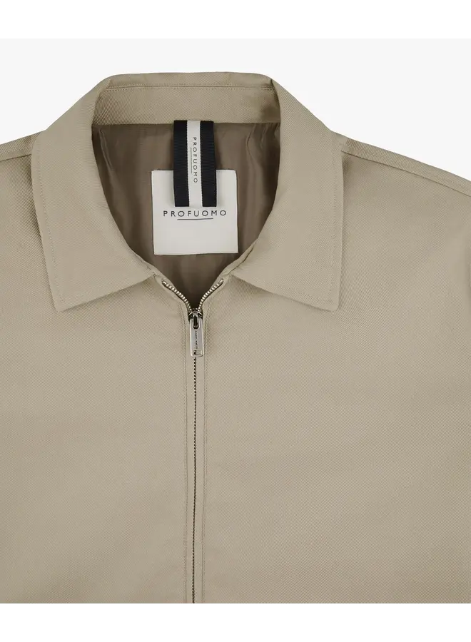 Lichtbeige Katoenen Twill Bomber PPXU10002B