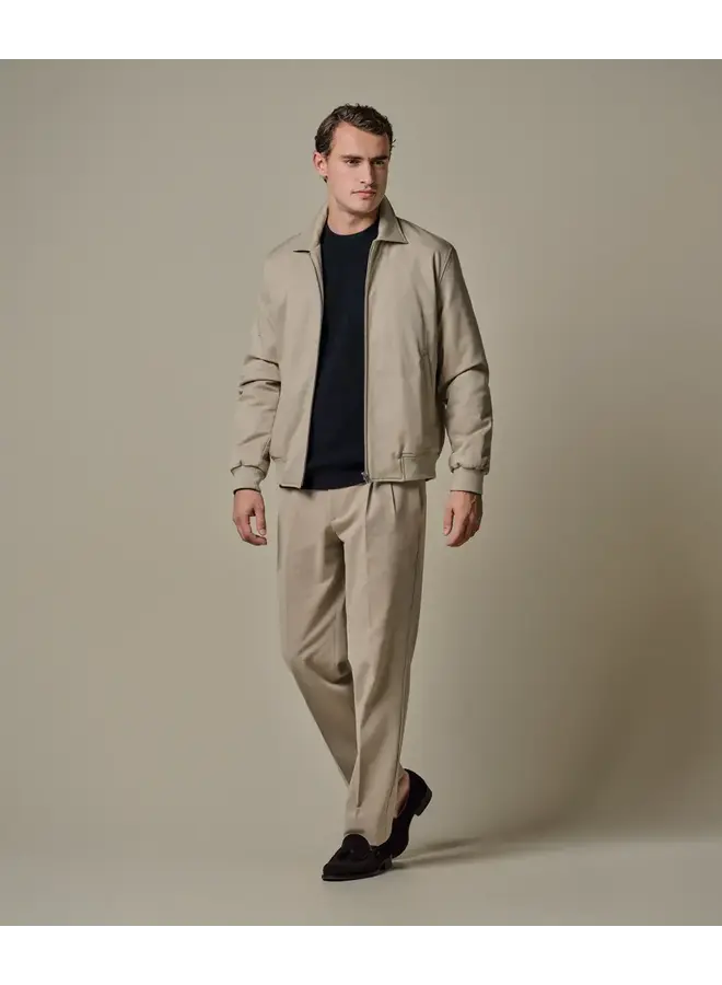 Lichtbeige Katoenen Twill Bomber PPXU10002B