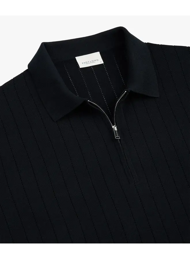 Polo  Korte Mouw Navy Half Zip Aero Ease PPXD10029A