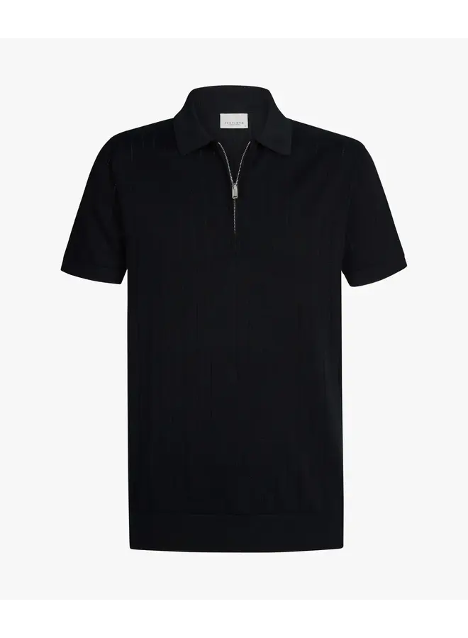 Polo  Korte Mouw Navy Half Zip Aero Ease PPXD10029A