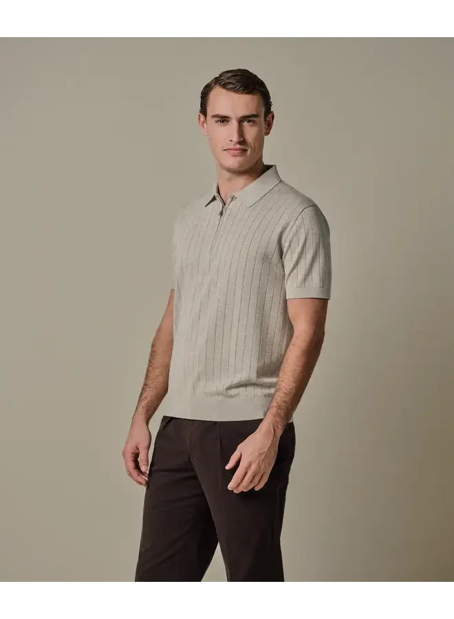 Polo  Korte Mouw Beige Half Zip Aero Ease PPXD10029C