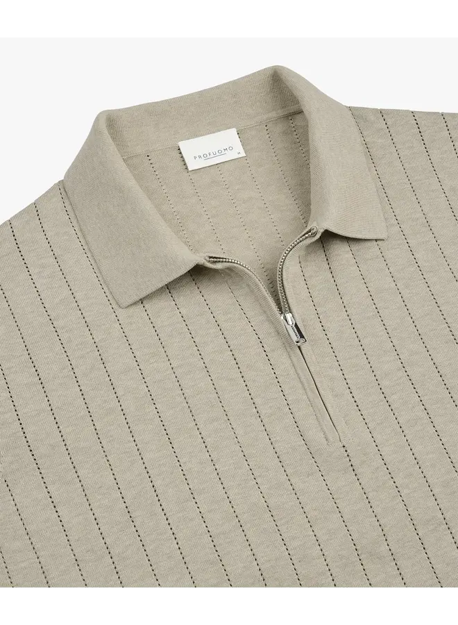 Polo  Korte Mouw Beige Half Zip Aero Ease PPXD10029C
